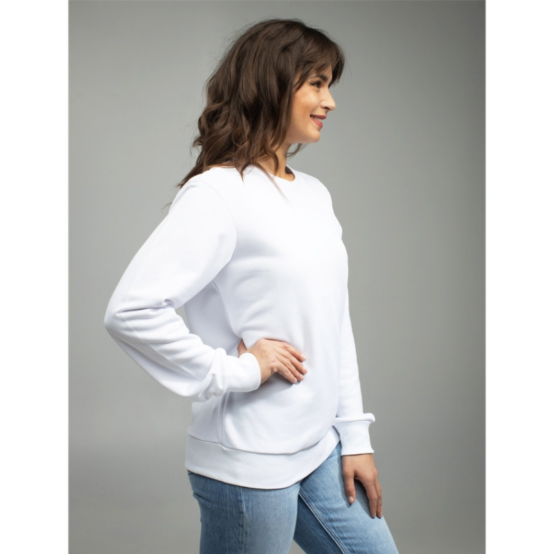 Толстовка втачной рукав. Модель 1 (Футер петлевой) (Размер 46-176, Цвет Белый)