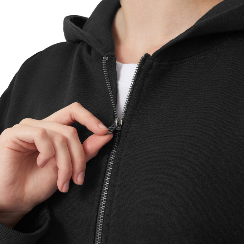 Толстовка оверсайз с капюшоном на молнии «Monaco», черный