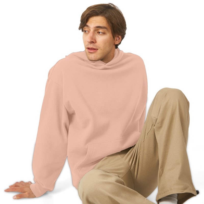 Толстовка с капюшоном оверсайз «Berlin» унисекс, лосось