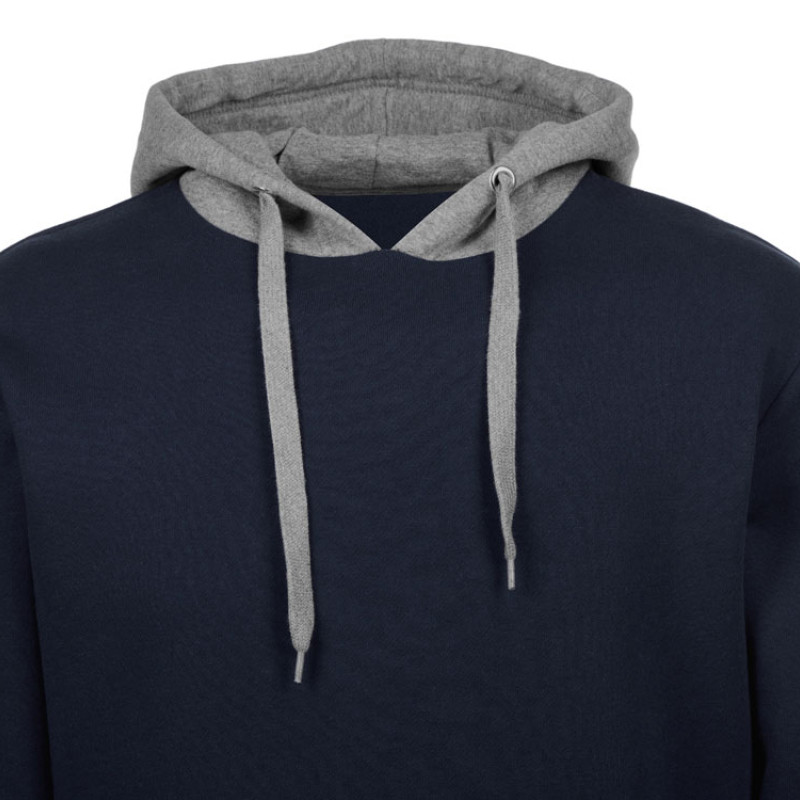 Толстовка с капюшоном "Amsterdam" мужская, темно-синий/серый меланж