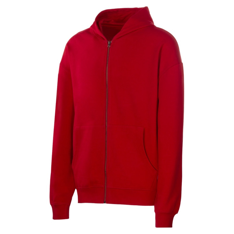 Толстовка оверсайз с капюшоном на молнии «Monaco», красный