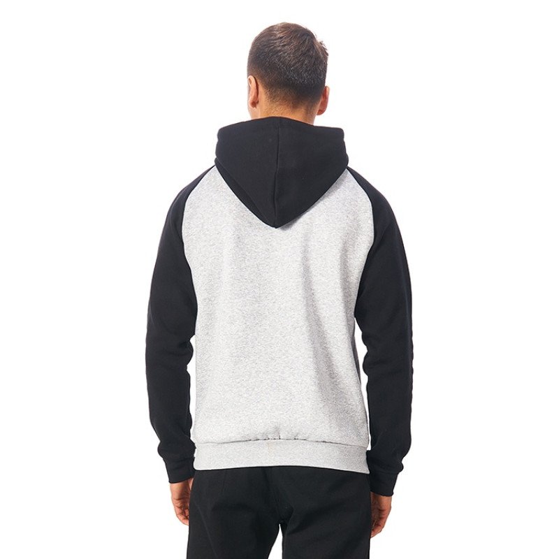Толстовка с капюшоном «Dublin» мужская, черный/серый меланж