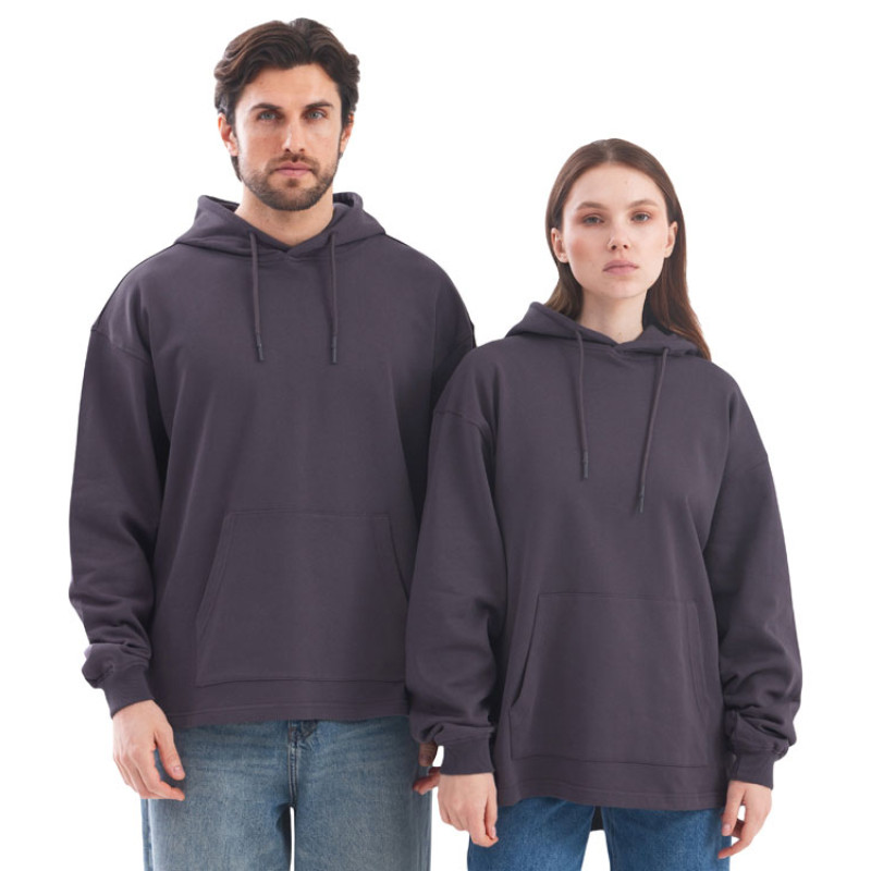 Худи оверсайз «Alpha.01» унисекс, темно-серый