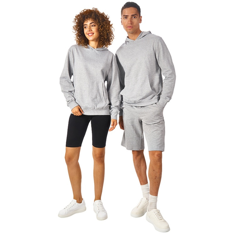 Худи «Warsaw», футер 220гр, серый меланж Худи «Warsaw», футер 220гр, серый меланж