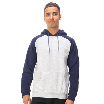 Толстовка с капюшоном «Dublin» мужская, темно-синий/серый меланж