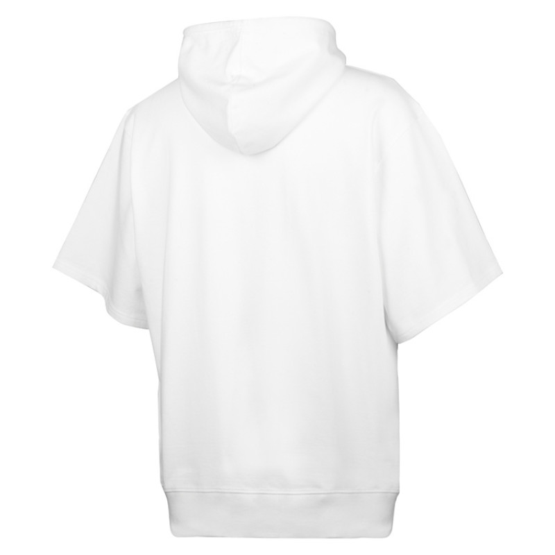 Худи оверсайз с коротким рукавом «Warsaw» унисекс, белый