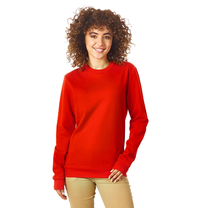 Свитшот "Motion" унисекс с начесом, красный