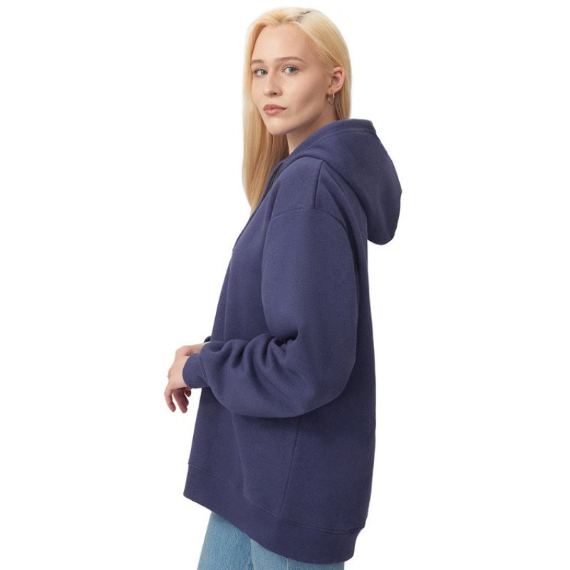 Толстовка с капюшоном оверсайз «Lisbon» унисекс, темно-синий