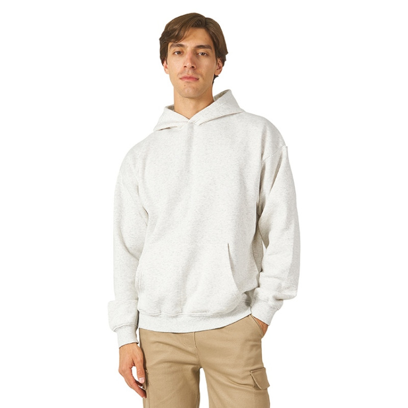 Толстовка с капюшоном оверсайз «Berlin» унисекс, белый меланж