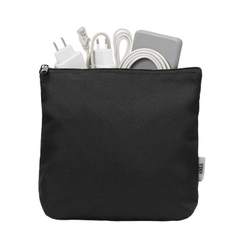 Органайзер для электроники и проводов "Amalia" из полиэстера 300D с подкладкой, черный