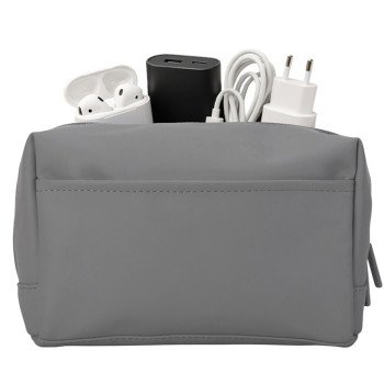 Органайзер для электроники и проводов из искусственной кожи "Sofit", серый