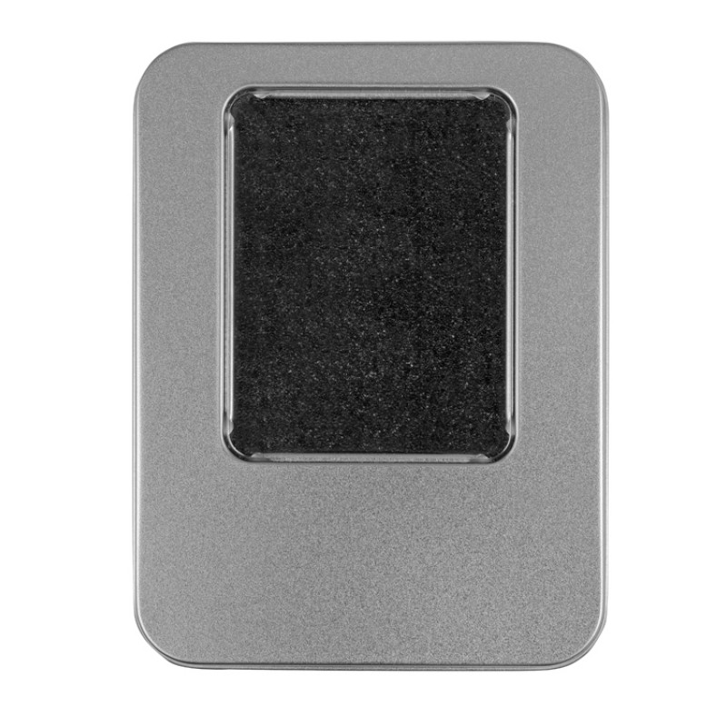 Подарочная коробка для флеш-карт «Сиам», серебристый Подарочная коробка для флеш-карт «Сиам», серебристый