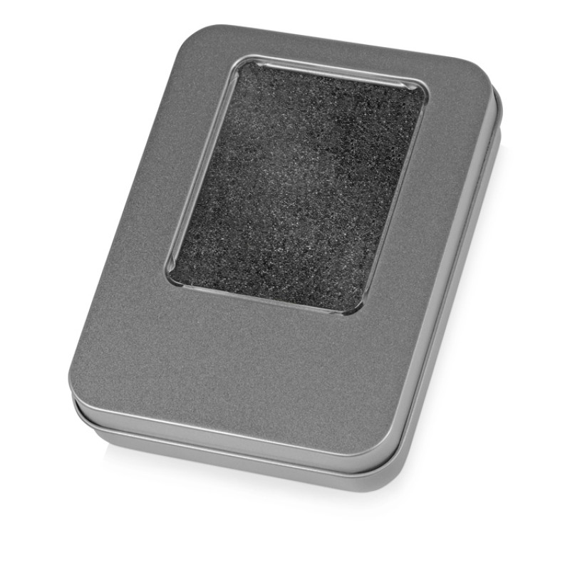 Подарочная коробка для флеш-карт «Сиам», серебристый Подарочная коробка для флеш-карт «Сиам», серебристый