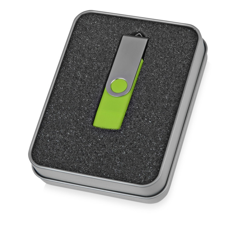 Подарочная коробка для флеш-карт «Сиам», серебристый Подарочная коробка для флеш-карт «Сиам», серебристый