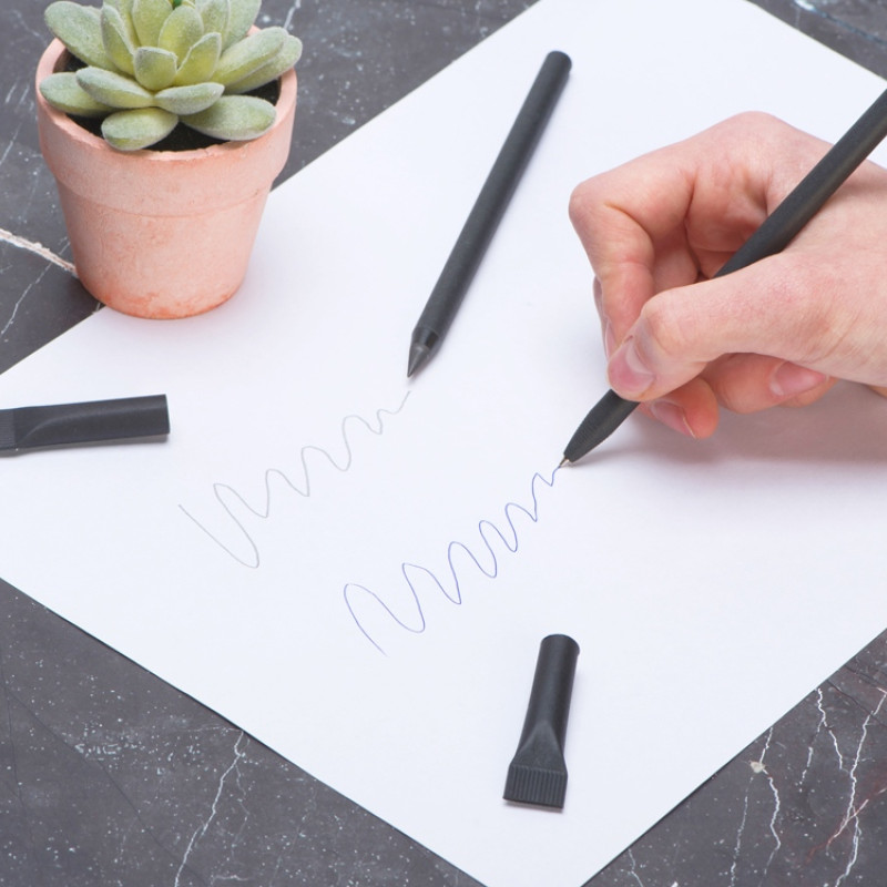 Набор из ручки и вечного карандаша из переработанной бумаги "Recycled Duo", черный