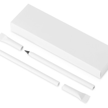 Набор из ручки и вечного карандаша из переработанной бумаги "Recycled Duo", белый