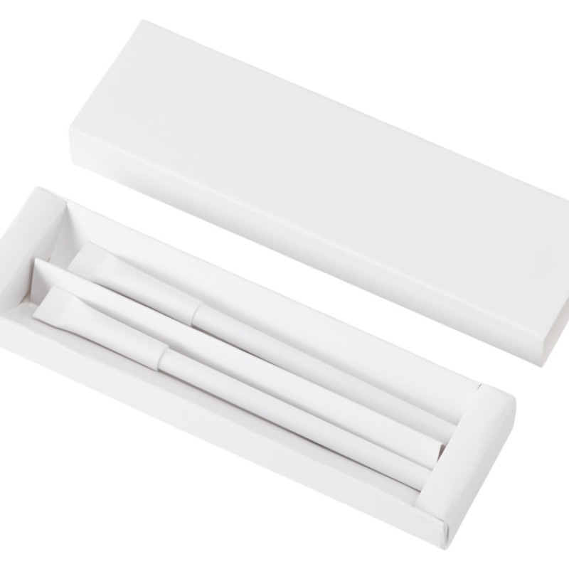 Набор из ручки и вечного карандаша из переработанной бумаги "Recycled Duo", белый