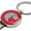 Набор Cacharel: шариковая ручка, брелок с флеш-картой USB 2. на 4 Гб, красный/серебристый