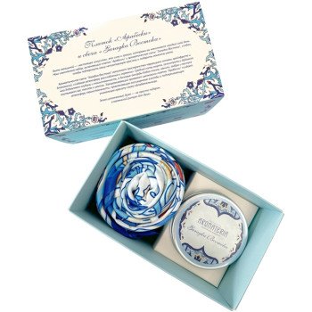 Набор: платок «Арабески» и свеча «Загадка Востока»