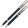 Набор Pierre Cardin коллекция «ПАРА (PEN&PEN)»: ручка шариковая + роллер. Корпус - латунь. Отделка -стальное покрытие. Детали дизайна - позолота. Цвет - черный