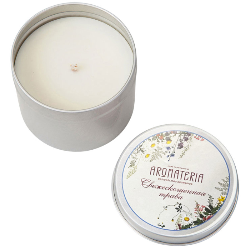 Набор: платок «Русский полевой букет» и свеча «Цветы и травы»