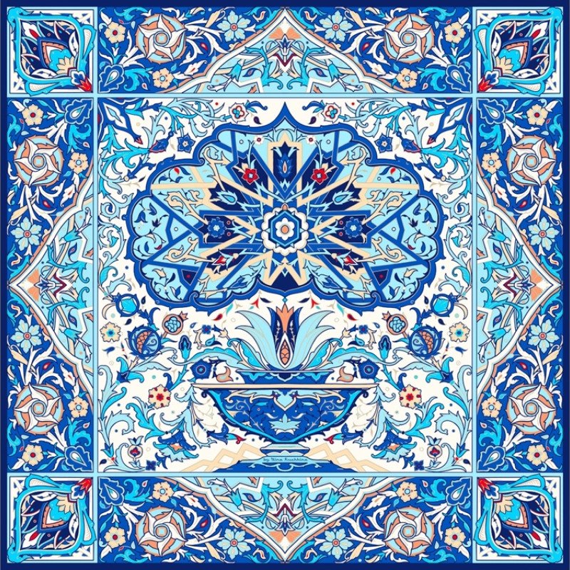 Набор: платок «Арабески» и свеча «Загадка Востока»