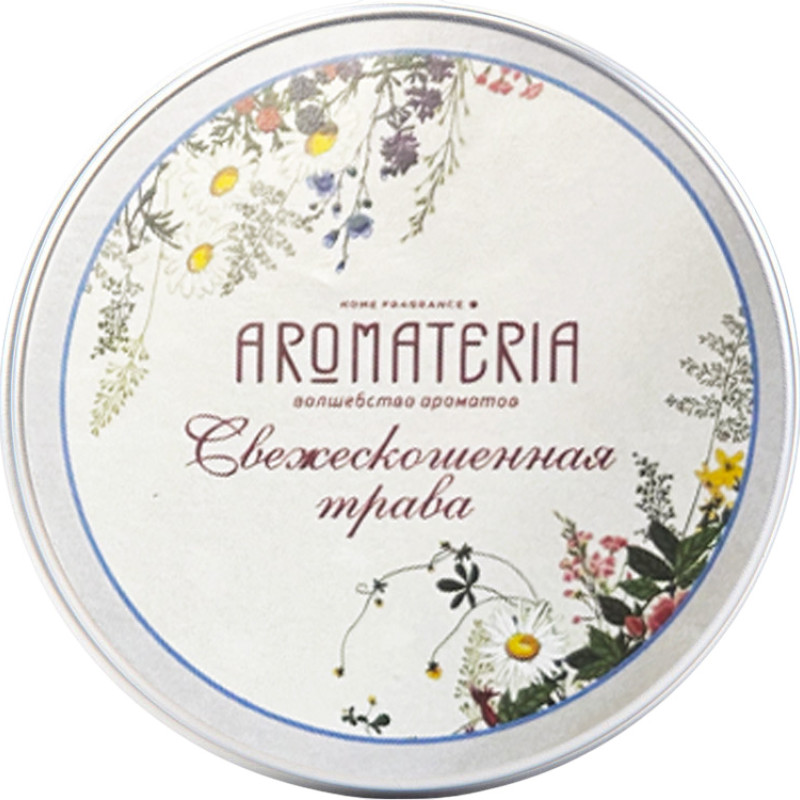 Набор: платок «Русский полевой букет» и свеча «Цветы и травы»