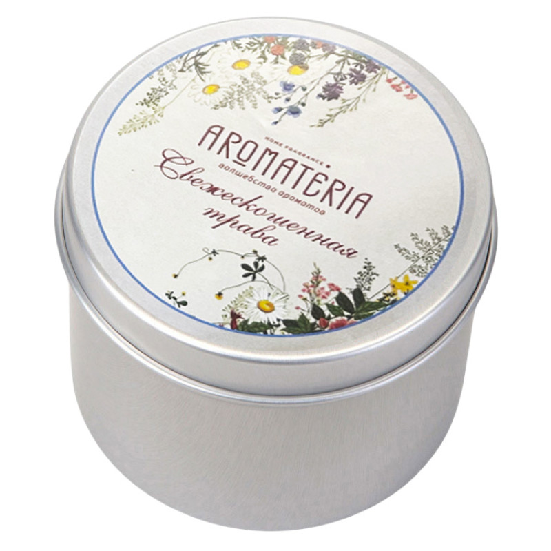 Набор: платок «Русский полевой букет» и свеча «Цветы и травы»