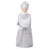Подарочный набор: кукла фарфоровая, плед флисовый, синий