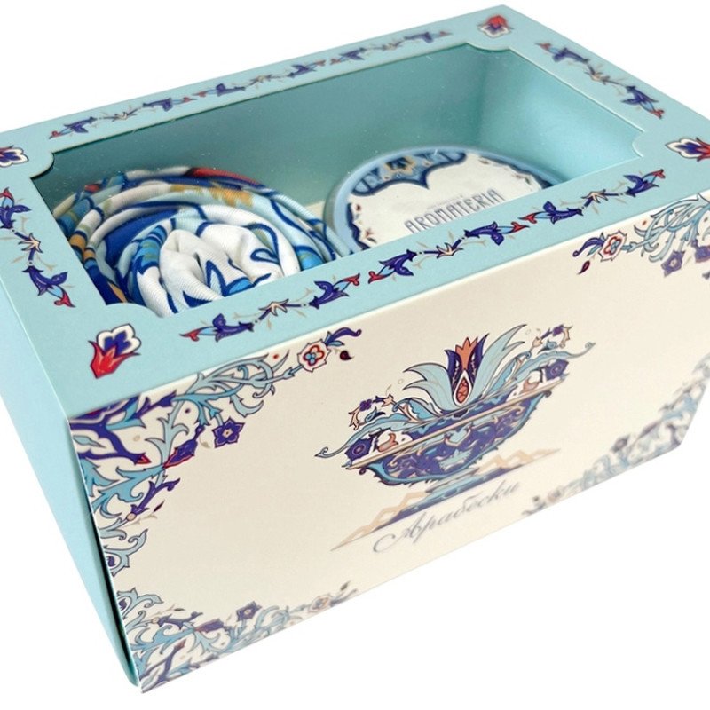 Набор: платок «Арабески» и свеча «Загадка Востока»