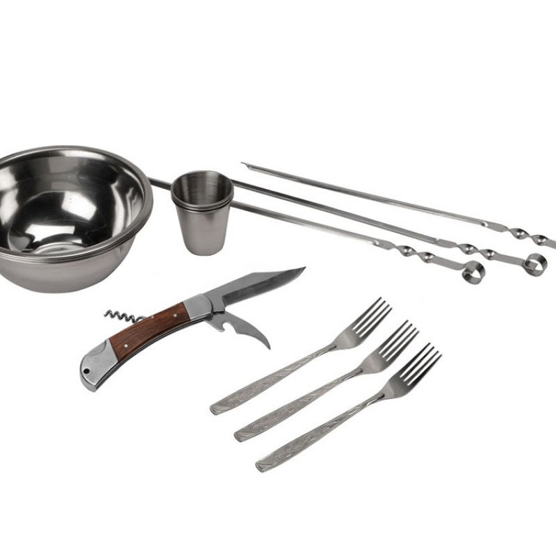 Набор «Подарочный» с многофункциональным ножом, темно-коричневый/бордовый