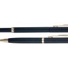 Набор Pierre Cardin коллекция «ПАРА (PEN&PEN)»: ручка шариковая + роллер. Корпус - латунь. Отделка -стальное покрытие. Детали дизайна - позолота. Цвет - черный