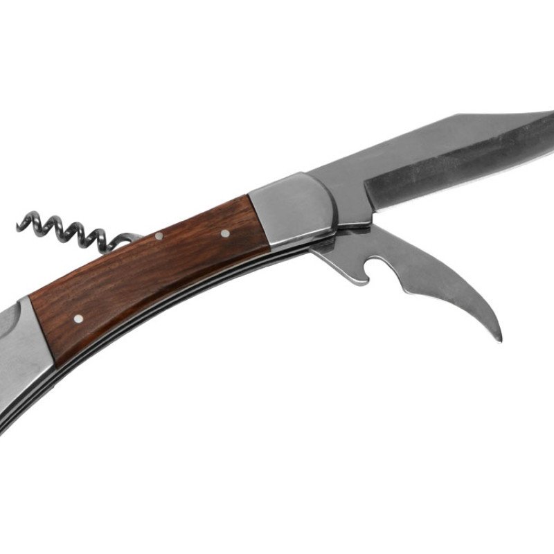 Набор «Подарочный» с многофункциональным ножом, темно-коричневый/бордовый