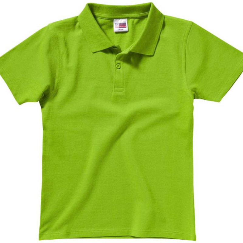 Рубашка поло "First" детская, зеленое яблоко Рубашка поло "First" детская, зеленое яблоко