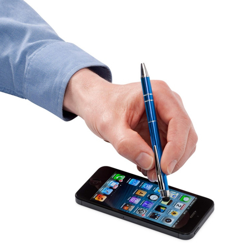 Ручка-стилус шариковая "Charleston", синий, черные чернила