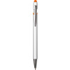 Ручка-стилус металлическая шариковая "Sway  Monochrome" с цветным зеркальным слоем, серебристый с оранжевым