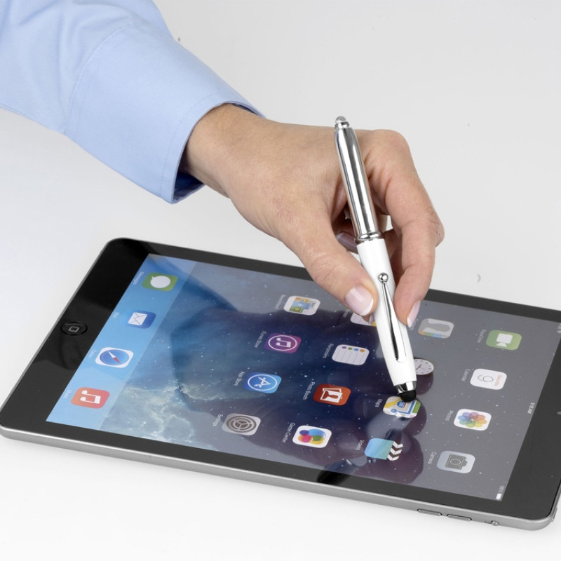 Ручка-стилус шариковая "Xenon", белый, синие чернила