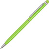 Ручка-стилус металлическая шариковая "Jucy", зеленое яблоко