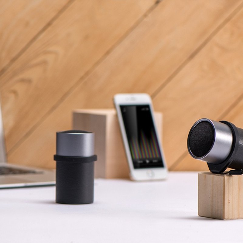 Портативные парные колонки Qjet TWS "Mates" с черными кольцами