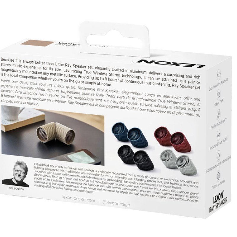 Беспроводная колонка Ray Speaker, серебристый