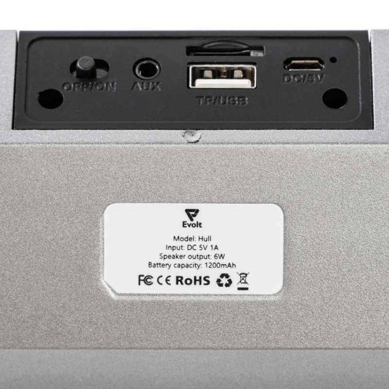 Портативная стереоколонка «Hull», 2 * 3 Вт, серый