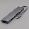 USB Type-C хаб 7-в-1, HDMI, Power Delivery, 2xUSB 3.0, RJ45, microSD/SD, графит, Deppa USB Type-C хаб 7-в-1, HDMI, Power Delivery, 2xUSB 3.0, RJ45, microSD/SD, графит, Deppa