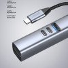USB-хаб 7 в 1 USB-C - USB-A3.0 + 2хUSB-C + USB-C PD100Вт + HDMI + SD + microSD, серый, Deppa USB-хаб 7 в 1 USB-C - USB-A3.0 + 2хUSB-C + USB-C PD100Вт + HDMI + SD + microSD, серый, Deppa