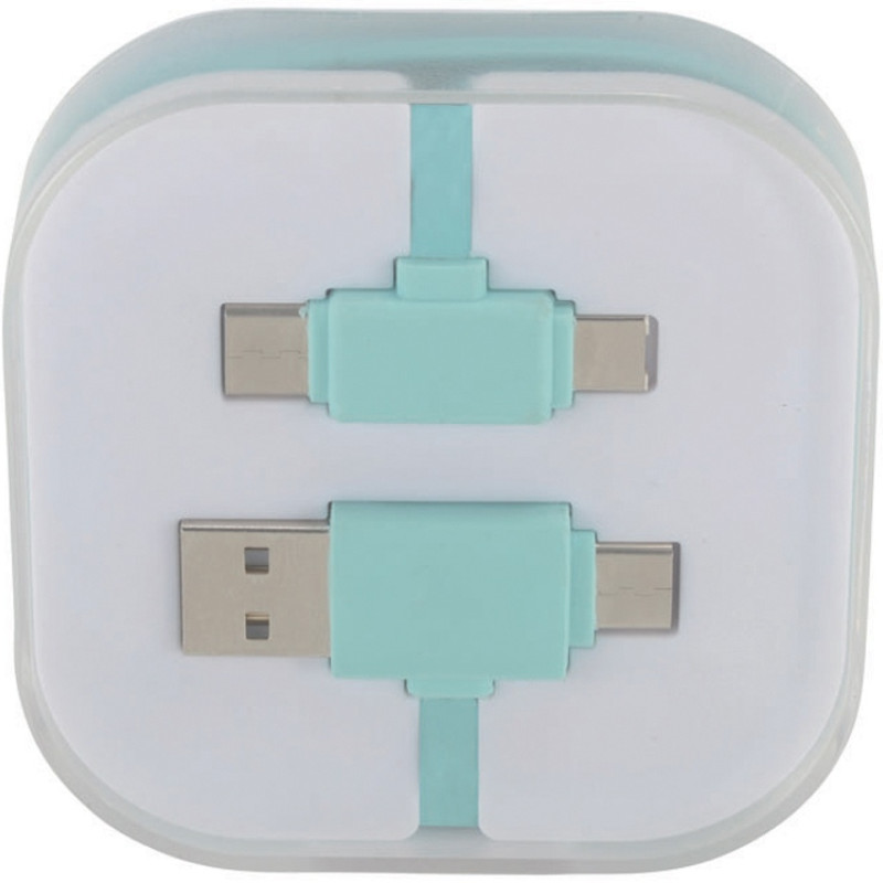 Цветной зарядный кабель, мятный