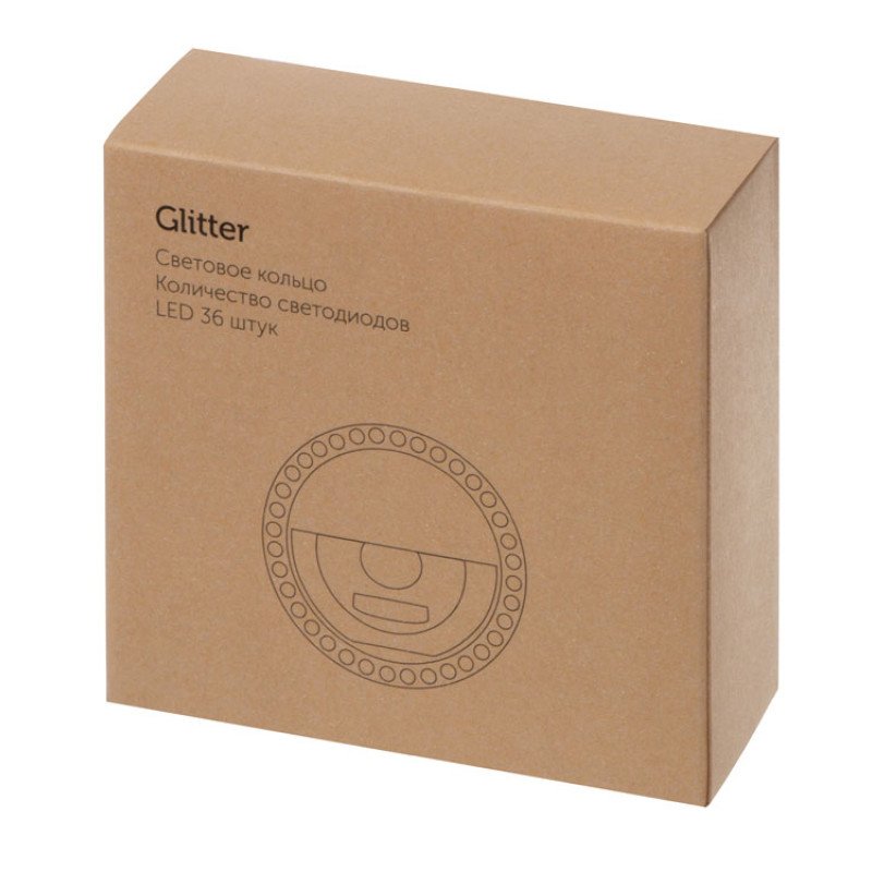Световое кольцо для селфи "Glitter", черный Световое кольцо для селфи "Glitter", черный