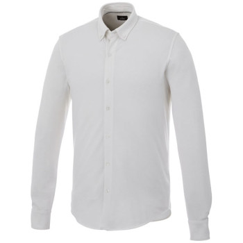 Мужская рубашка Bigelow из пике с длинным рукавом, белый