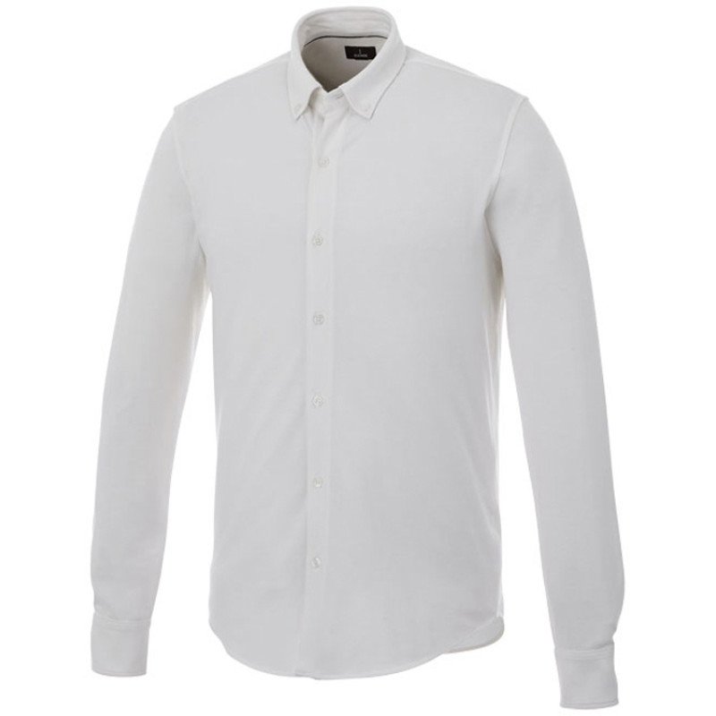 Мужская рубашка Bigelow из пике с длинным рукавом, белый