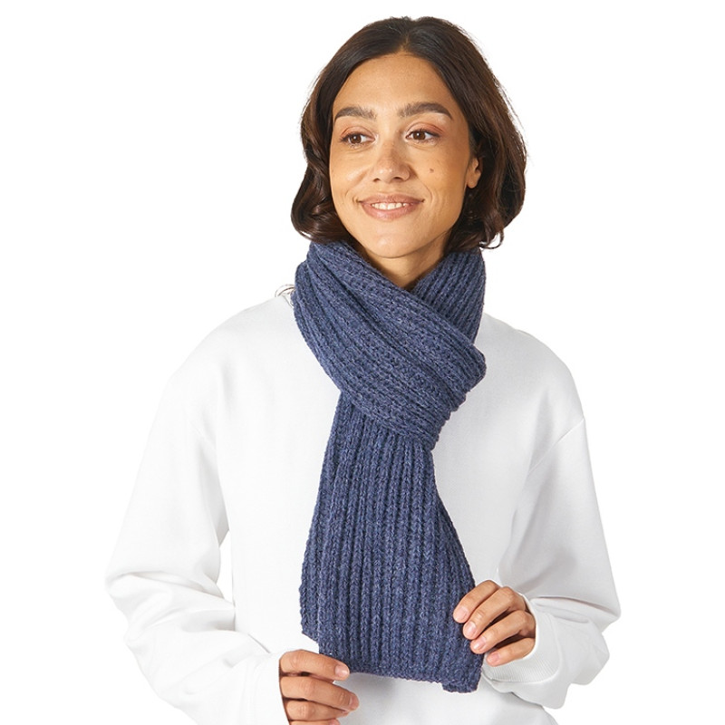 Шарф Nordend, крупный риб, темно-синий меланж