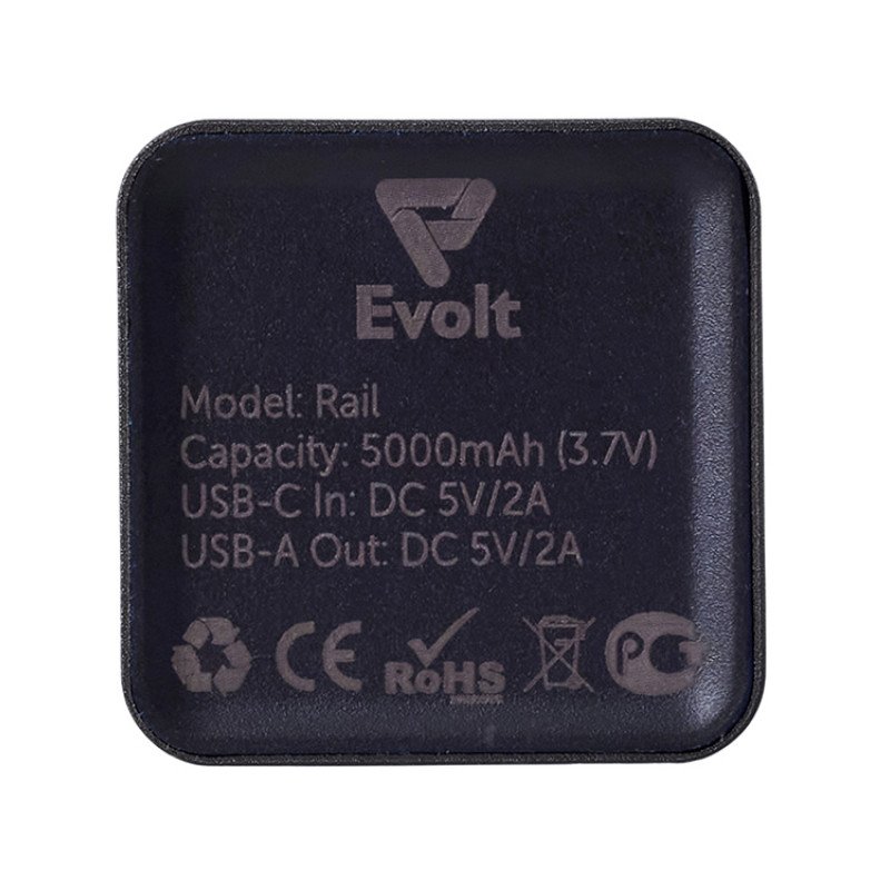 Внешний аккумулятор «Rail», 5000 mAh, черный Внешний аккумулятор «Rail», 5000 mAh, черный