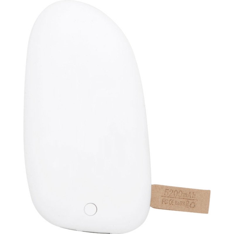 Внешний аккумулятор в форме камня «Stone», 5200 mAh, белый